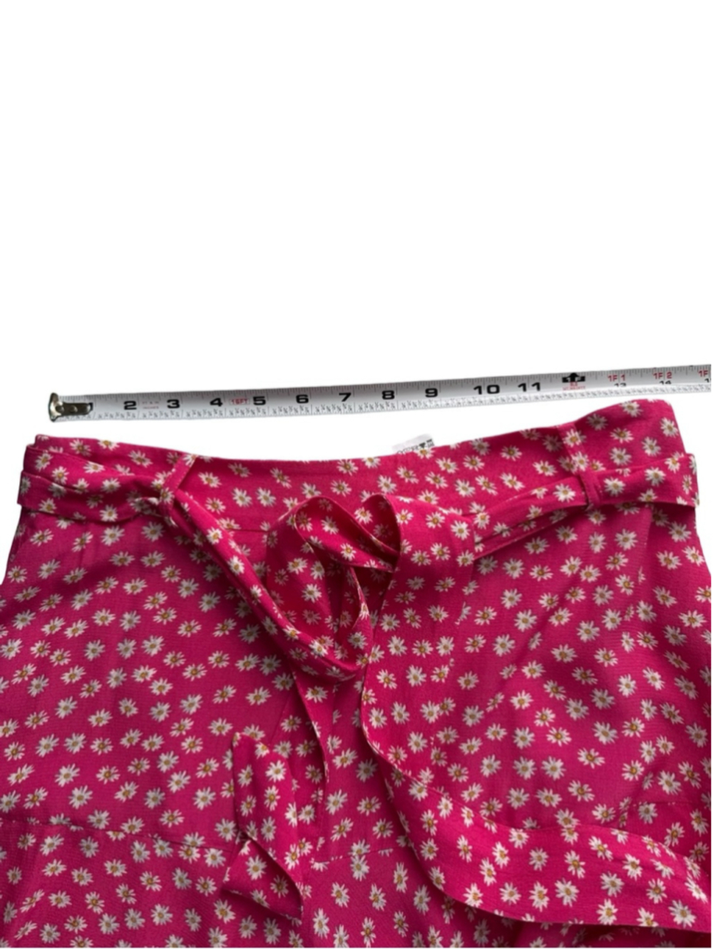 Zara Hot Pink Daisy Print Skort Size M Festival Cottagecore Coquette Feminine - Picture 7 of 13